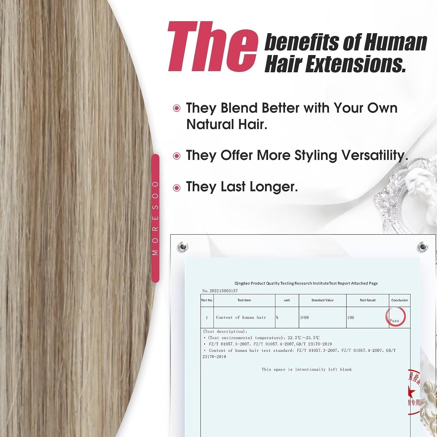 image:imageMoresoo Seamless Clip in Hair Extensions Human Hair Blonde Highlight with Light Brown Tape in Hair Extensions Human Hair Blonde 7pcs120g 14inch20pcs30g 12inch Bundle