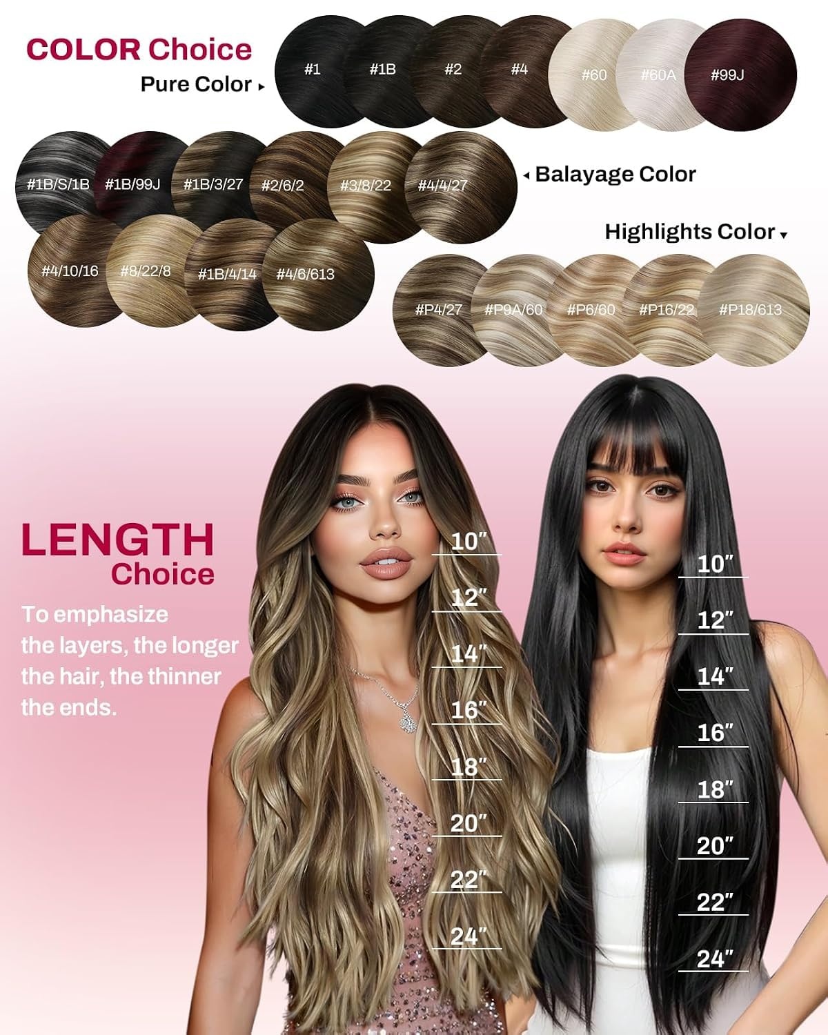 image:imageMoresoo Clip in Hair Extensions Copper Orange Human Hair 20 inch 120g60 Light Blonde