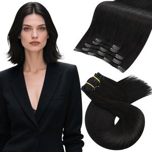 Moresoo Natural Black Clip ins 10in 80g and 14in 80g Bundle