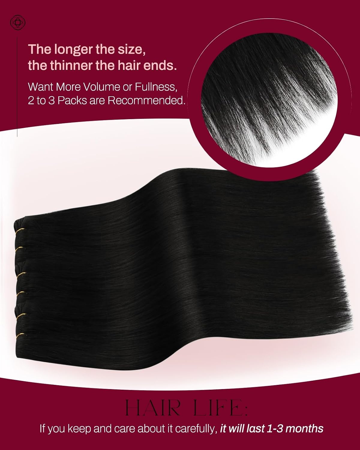 image:imageMoresoo Genius Weft Hair Extensions Human Hair with 50ml Smoothing Spray Human hair weft extensions100g slim layflat track includes 50ml smoothing spray to help smooth frizz and ease detangling