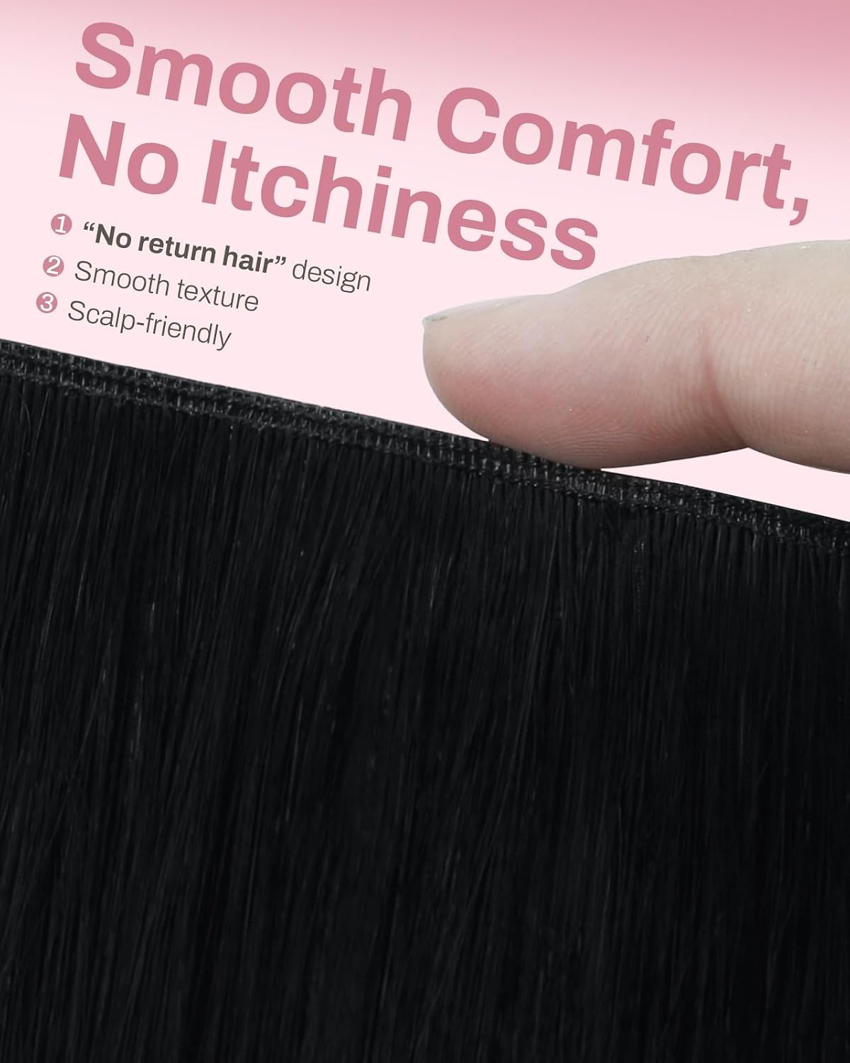 image:imageMoresoo Clip in Hair Extensions Ash Blonde Highlights 14inch Yellow ToneS 1 Jet Black