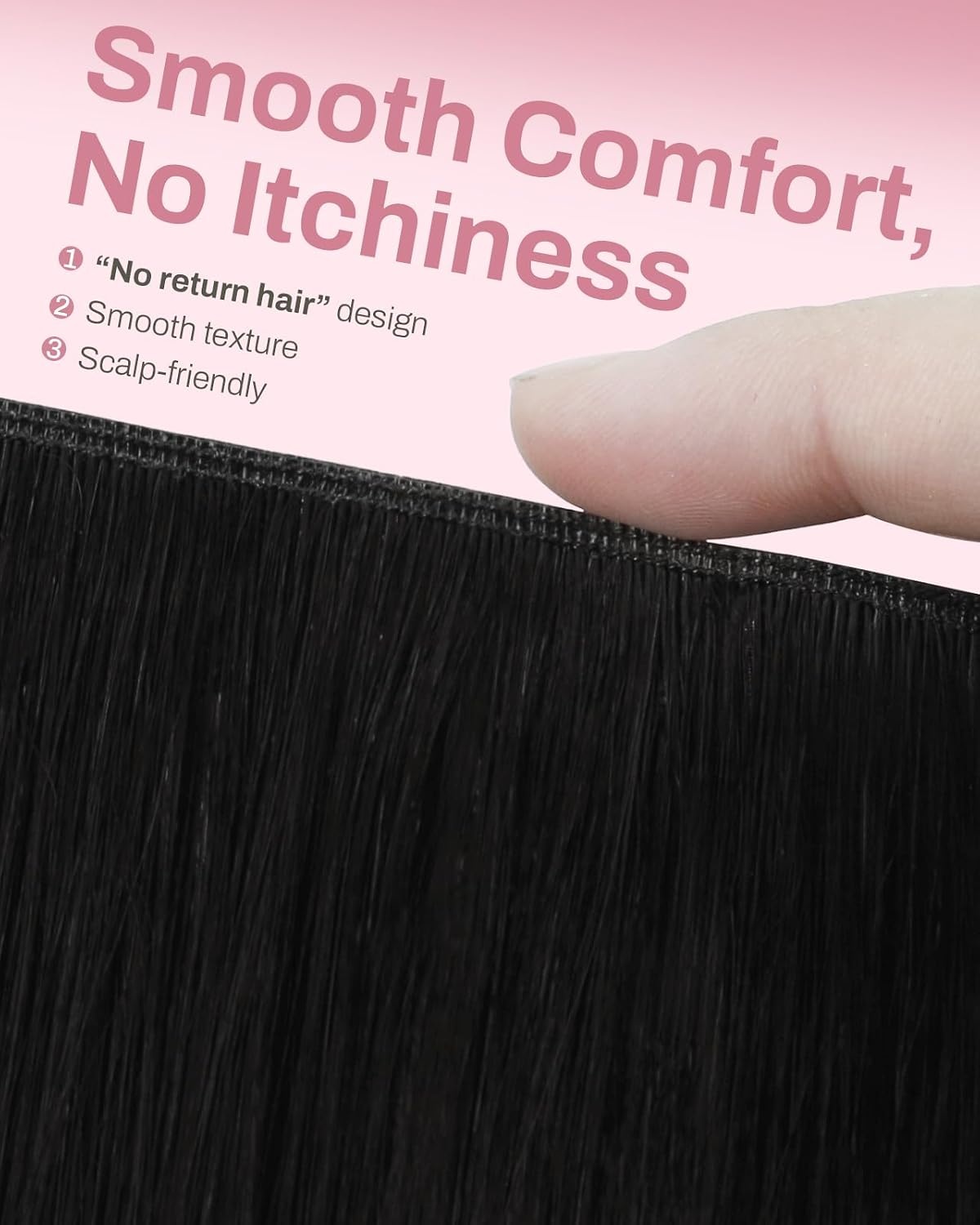 image:imageMoresoo Clip in Hair Extensions Ash Blonde Highlights 14inch Yellow ToneS 1B Natural Black