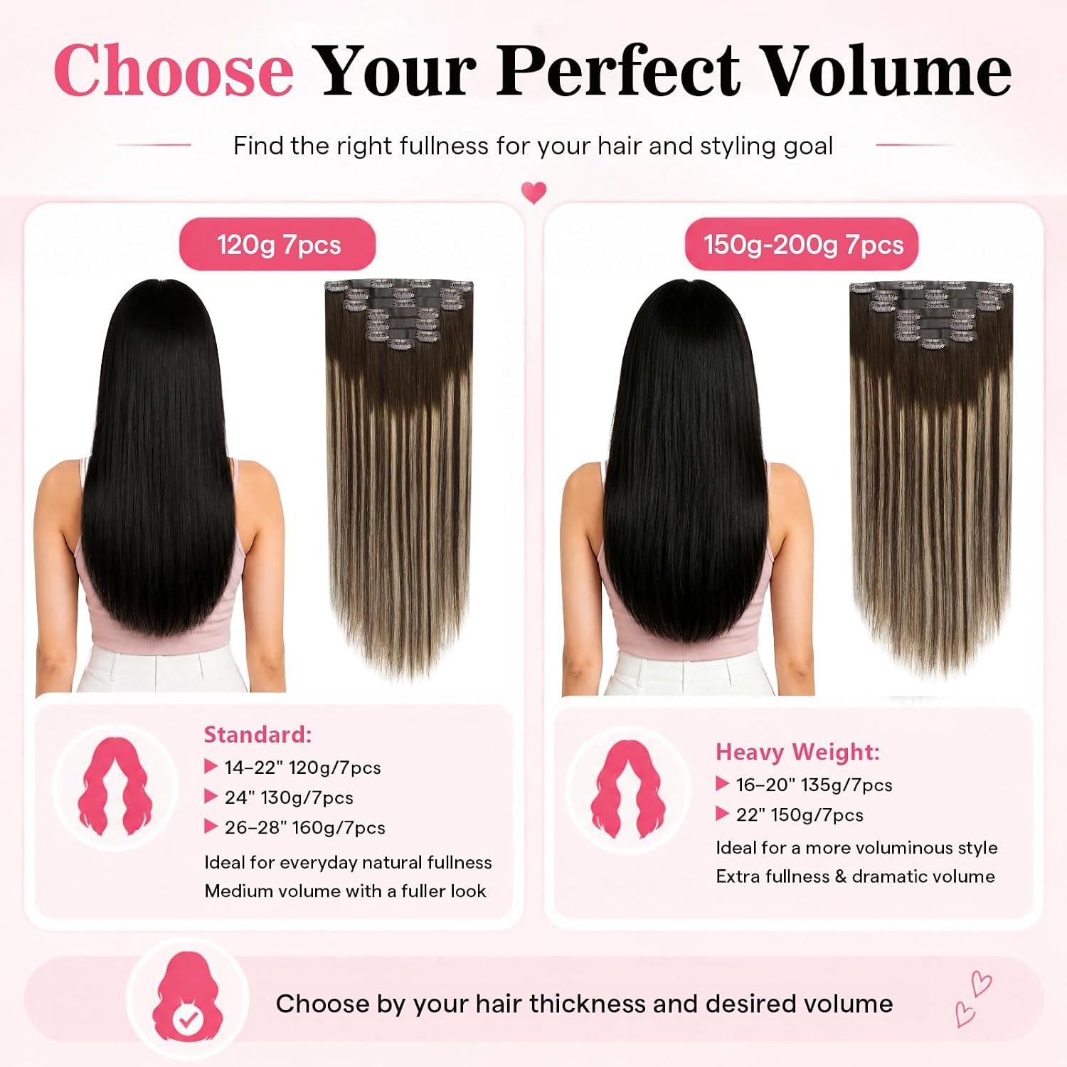 image:imageMoresoo Clip in Hair Extensions Ash Blonde Highlights 14inch Yellow ToneS4274 Medium Brown to Warm Caramel and Medium Brown