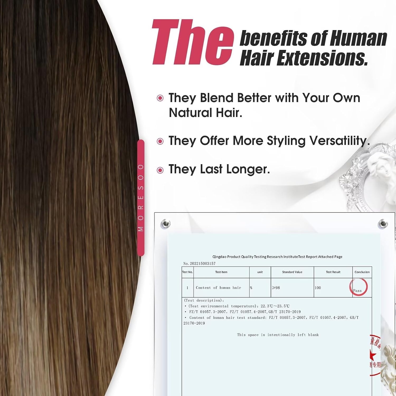 image:imageMoresoo Clip in Hair Extensions and Human Hair Tape in Extensions Balayage Dark Brown to Blonde Mix with Brown20pcs50g5pcs70g 14inch Bundle
