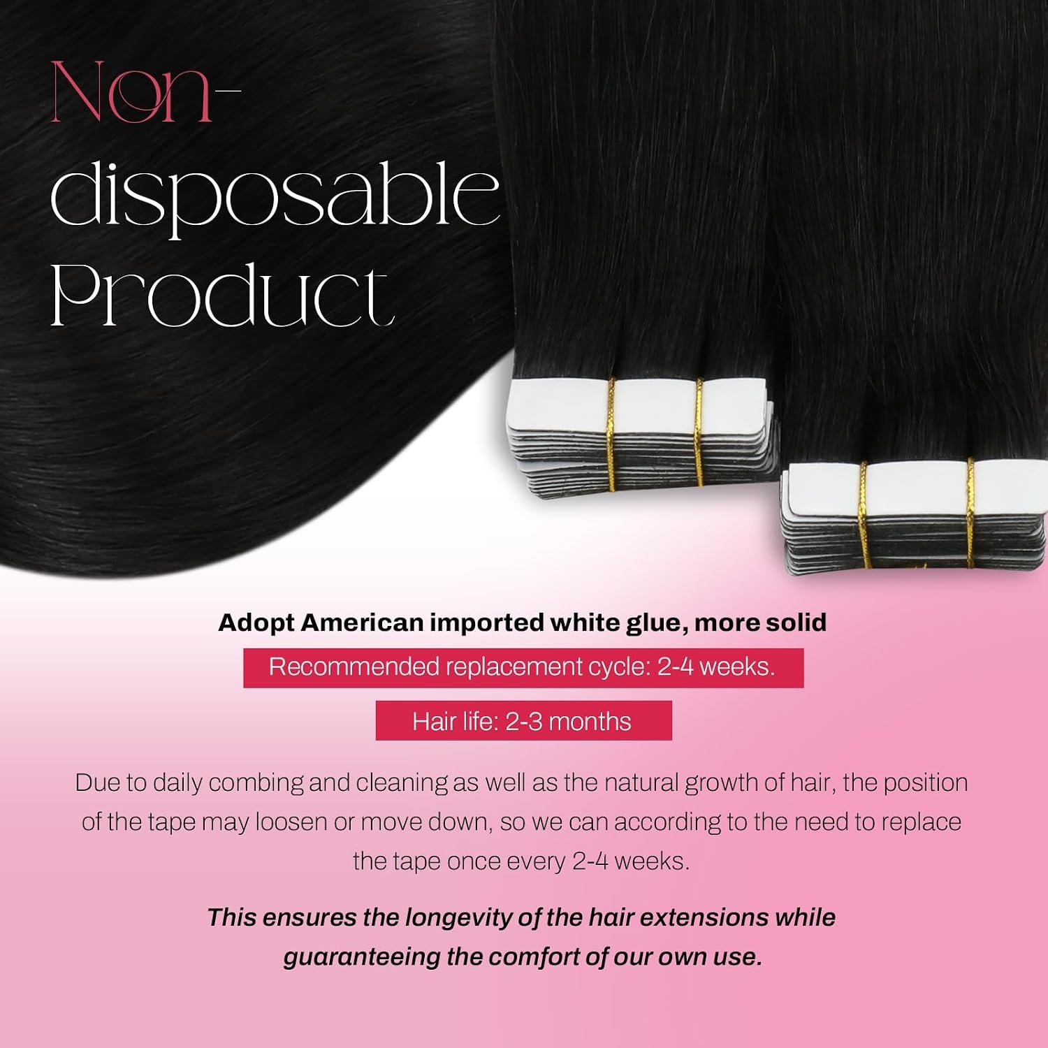 image:imageMoresoo 20PCS Balayage Brown Tape in Hair Extensions 16 Inch 4274 50G and Black Tape in Hair Extensions Human Hair 16inch 50g 1