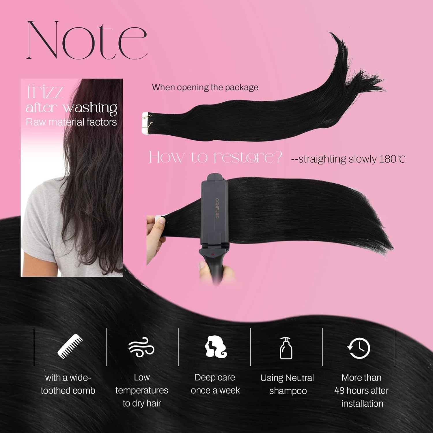 image:imageMoresoo 20PCS Balayage Brown Tape in Hair Extensions 16 Inch 4274 50G and Black Tape in Hair Extensions Human Hair 16inch 50g 1