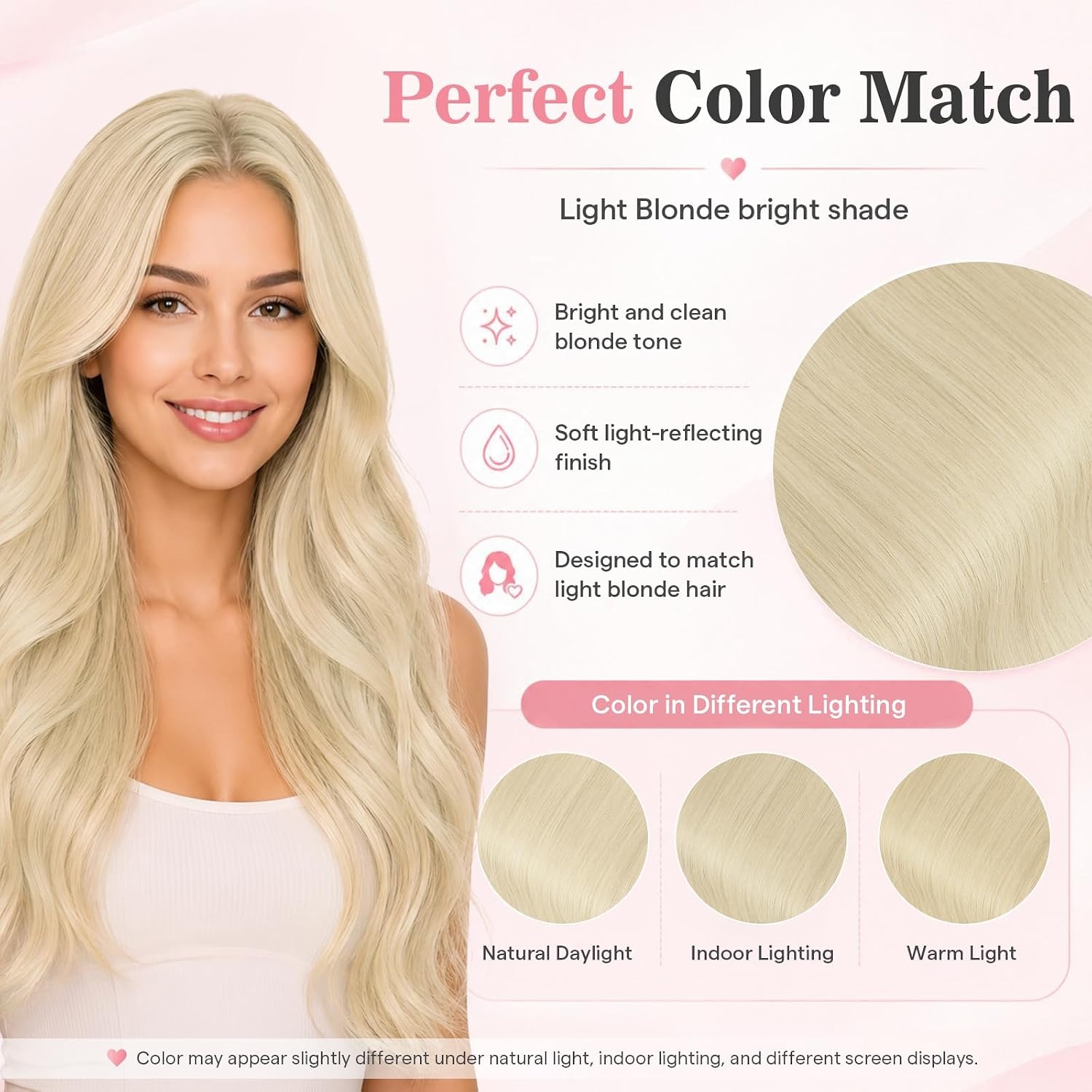 image:imageMoresoo 24in Jet Black and 22in Blonde 7Pcs Clip In Hair Bundle