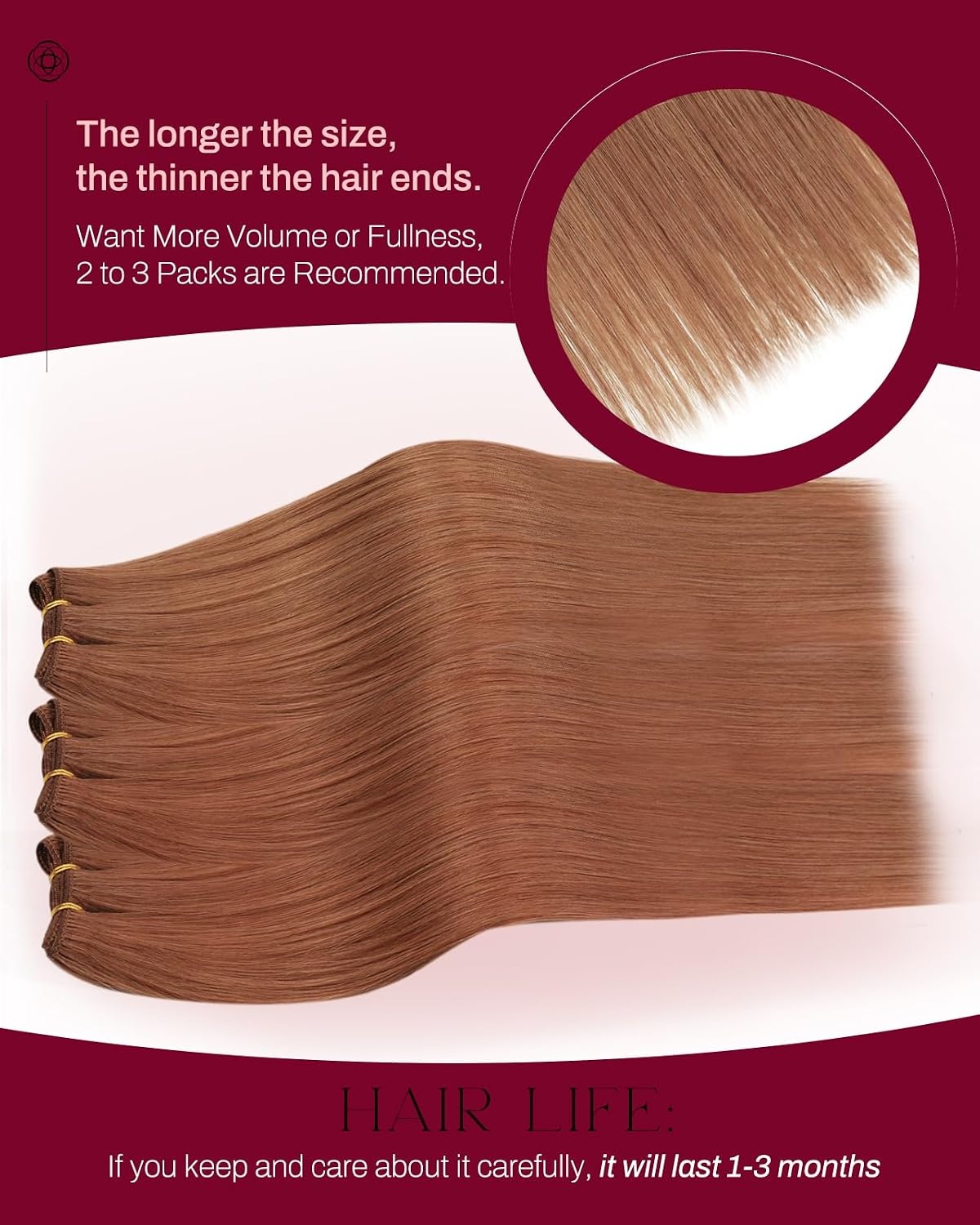 image:imageMoresoo Human Hair Sew in Extensions 14 inch 100g with Smoothing Spray