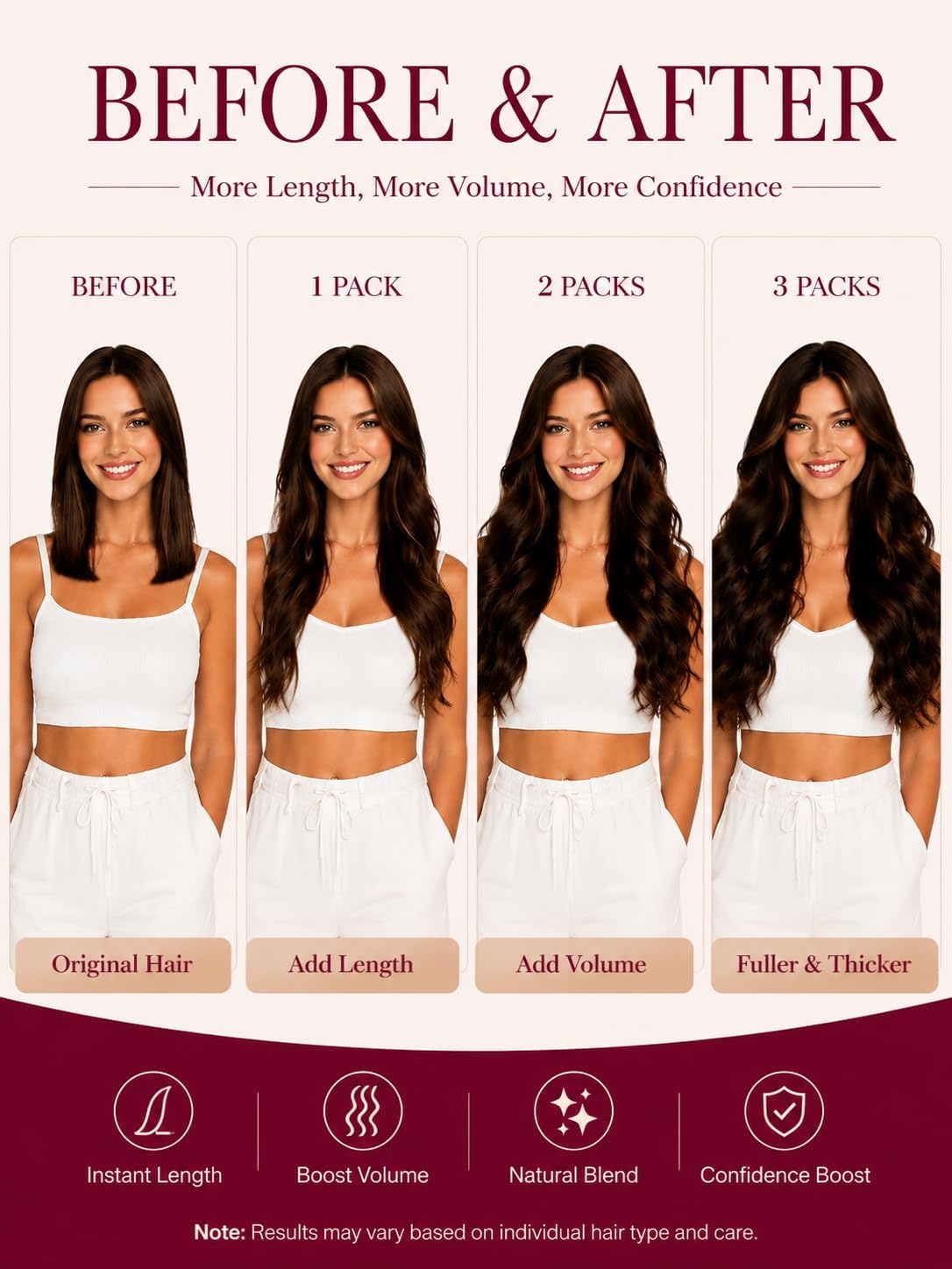 image:imageMoresoo Human Hair Weft Extensions Highlight Brown with Blonde