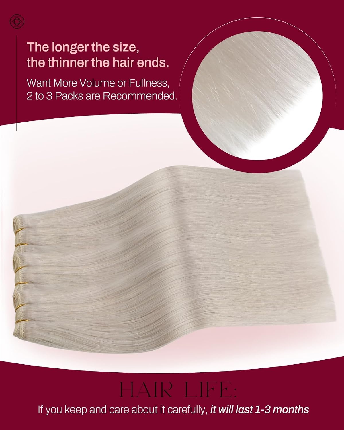 image:imageMoresoo Sew in Hair Extensions 22 inch 100g with Smoothing Spray