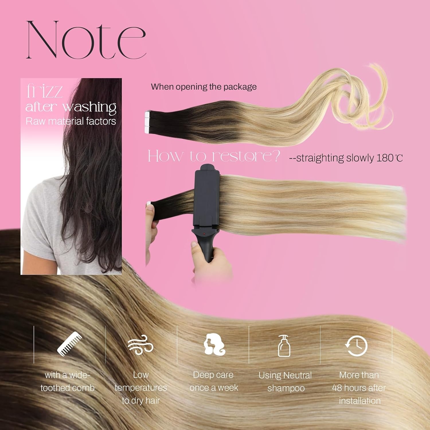 image:imageMoresoo Tape in Hair Extensions Human Hair Balayage Brown to Caramel Blonde with Blonde with Clip in Hair Extensions Human Hair Balayage Brown 2216inch bundle