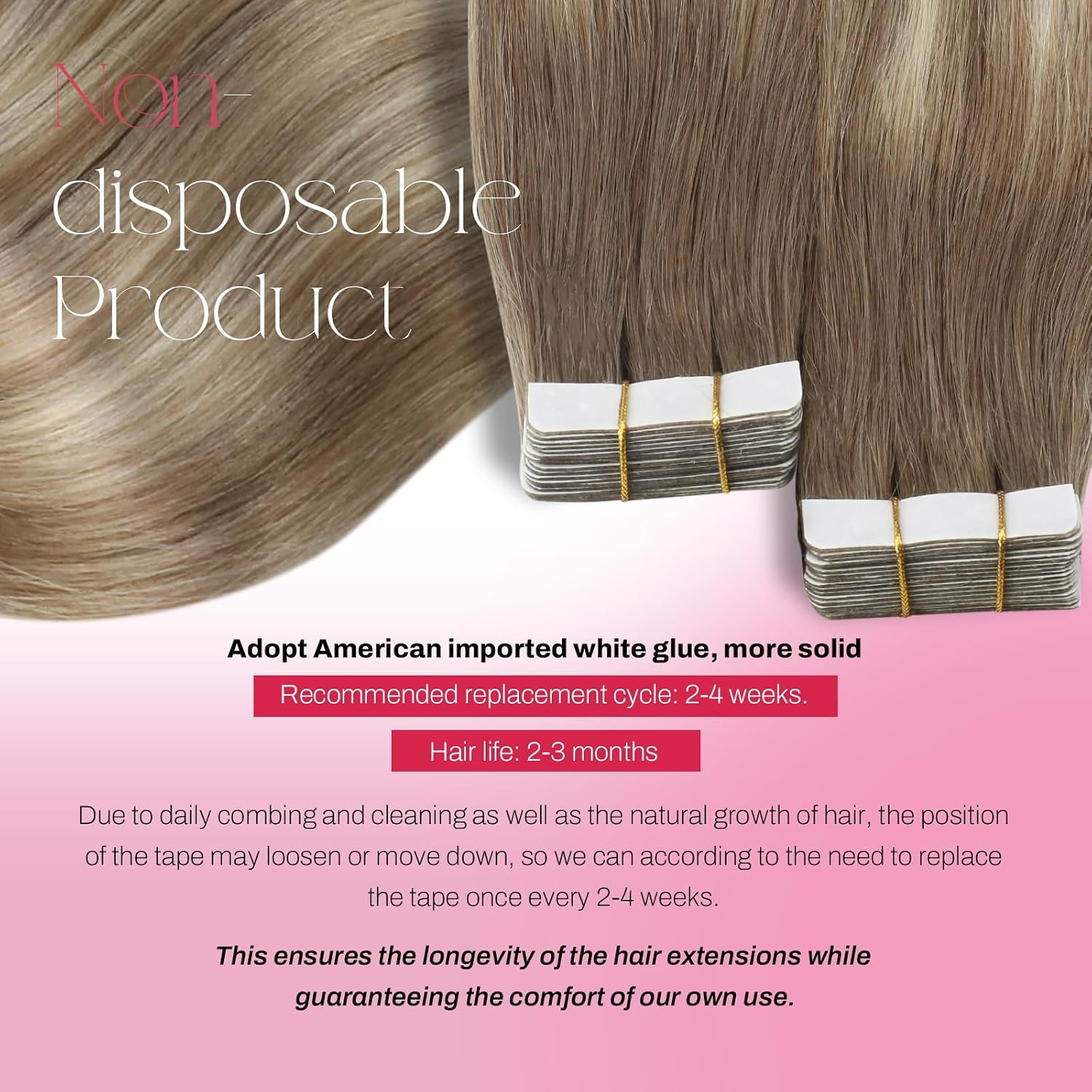 image:imageMoresoo Tape in Hair Extensions Human Hair Balayage Light Brown with Golden Blonde with Clip in Hair Extensions Human Hair Balayage Brown 1616inch bundle
