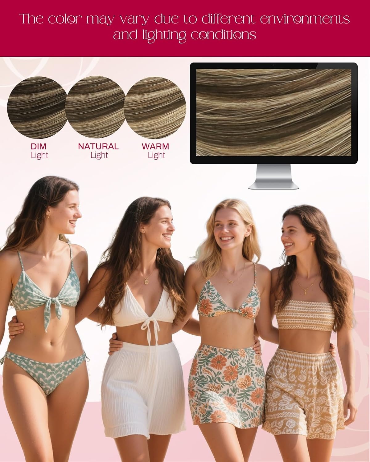 image:imageMoresoo Nano Tip Hair Extensions Human Hair Caramel Blonde 16 Inch