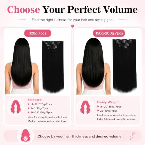 image:imageMoresoo 14 Inch Jet Black Clip in and Black Silver Micro Bead Hair Bundle