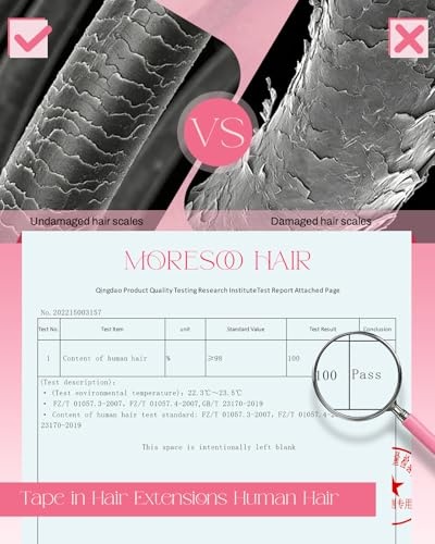 image:imageMoresoo 16 Inch Black Clip in and Tape in Human Hair Extensions Bundle