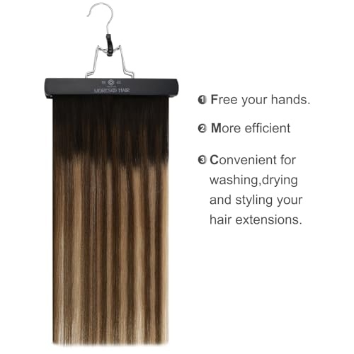 image:imageMoresoo 16 Inch Jet Black Clip in Hair Extensions and Storage Bag Bundle
